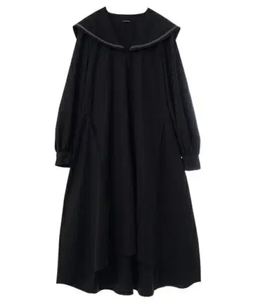 시착만 한 Candy Stripper 세일러 원피스 드레스 롱 블랙