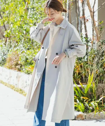 URBAN RESEARCH DOORS 소매 볼륨 스탠드 코트