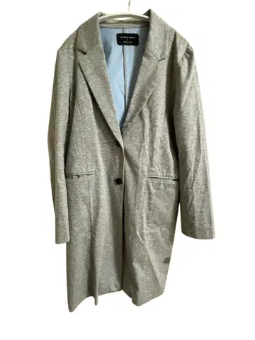 UNITED TOKYO 그레이 체스터 코트 스카이블루 안감