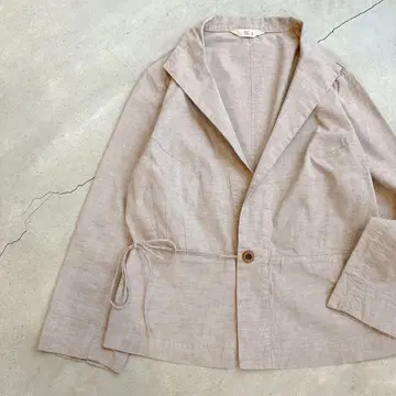 45R/코튼 자켓 베이지 2way