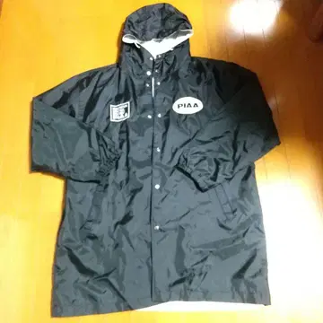 PIAA 후드 부착 블랙 자켓 레인코트