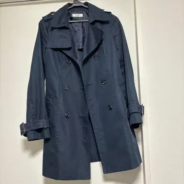 OFUON 트렌치코트 네이비