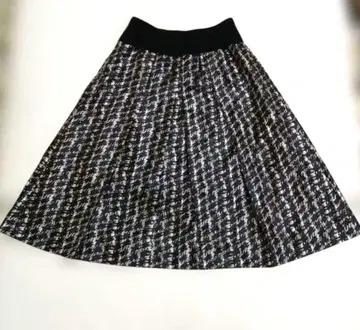 HIROKO BIS 히로코코시노 올 패턴 플레어 스커트 허리밴딩