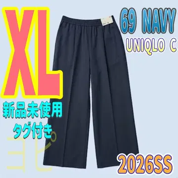 유니클로C 이지 와이드 팬츠 네이비 XL 사이즈 미사용 새상품