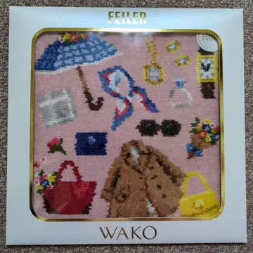 페이러 손수건 긴자 와코 콜라보 WAKO CLOSET 핑크