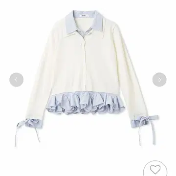 snidel 셔츠 도킹 헴 볼륨 니트 풀오버