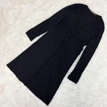 LEONARD 실크 블렌드 롱 가디건 큐빅 로고