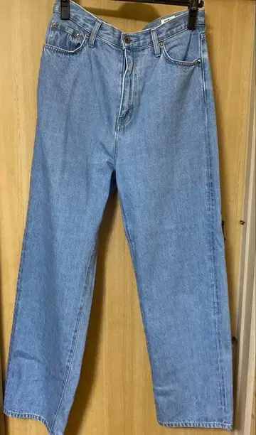 EDWIN 라이트 블루 스트레이트 데님 하이웨스트