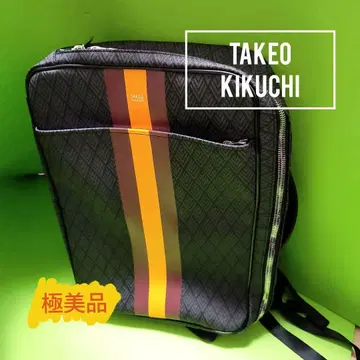 [컨디션 최상] 다케오 키쿠치 2WAY 비즈니스 백팩 그레이 스트라이프