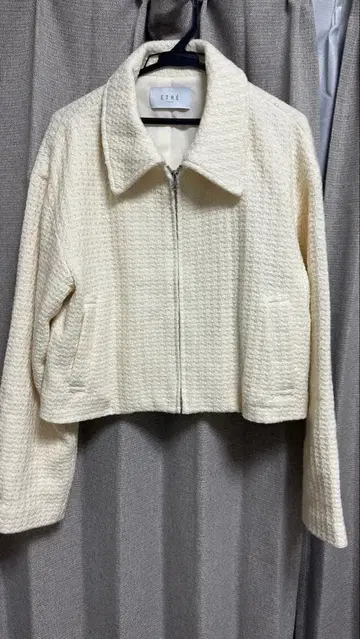 ETRE TOKYO 스탠 칼라 트위드 블루종