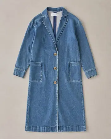 SUGAR ROSE 데님 롱 코트 새상품급 스트레치 G 봄 아우터