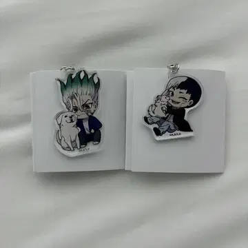 Dr.STONE 센쿠 겐 with dogs 아크릴 키링