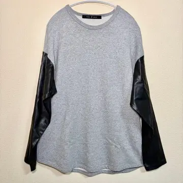 NO ID. BLACK 노아이디 절개 인조 가죽