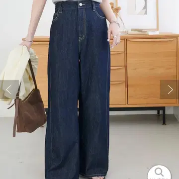 디스코트 욕심쟁이 라이트 온스 데님 와이드 팬츠