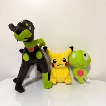 지그재구리 푸니짱 피카츄 봉제 인형 포켓몬 3종 세트