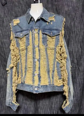 정가 68,200엔 JUN/NAKAYAMA 디스트로이 데님 자켓 48