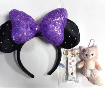 [새상품급] 디즈니랜드 머리띠 보라색 머리띠 홀더 리나벨