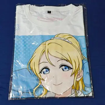 러브 라이브! 아야세 에리 그려낸 풀 그래픽 T셔츠 XL 사이즈