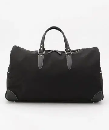 온워드 Otias 1681 데닐 x 화이트화 인조 가죽 보스턴 백 블랙