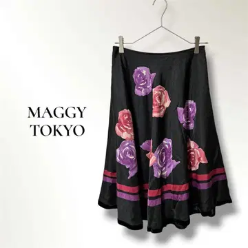 M'S GRACY MAGGY 플라워 프린트 플레어 스커트 40 사이즈