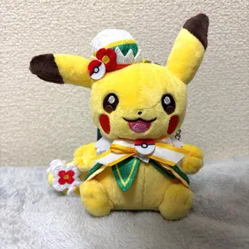 (택 포함 새상품) 포케파크 한정판 피카츄 봉제 인형 키링