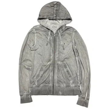 ALLSAINTS 후드티 집업 후디 페이드 가공 그레이 M