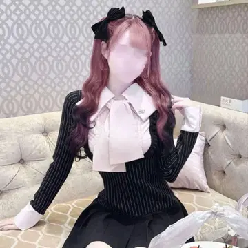 HONEY MEW 허니뮤우 리본 블라우스 도킹 원피스