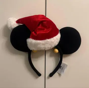 홍콩 디즈니랜드 미키마우스 산타 모자 머리띠 크리스마스
