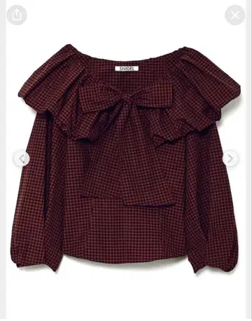 snidel 스나이델 Sustainable 볼륨 보타이 블라우스