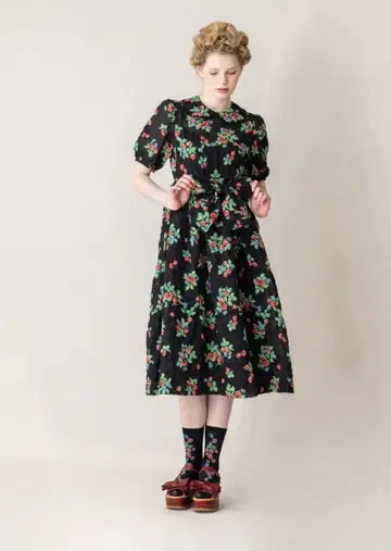 JaneMarple Shirring Very berries dress
