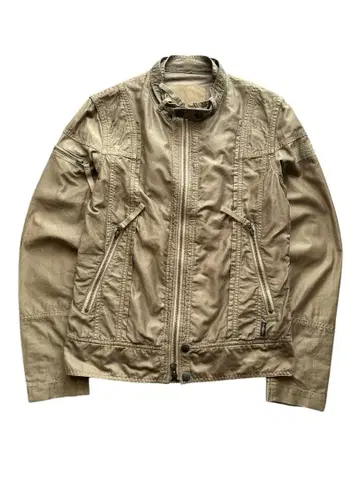 밀리터리 디자인 타이트 바이커 재킷