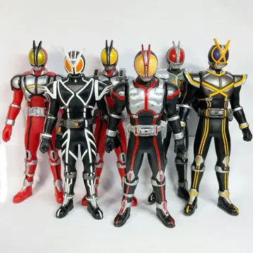 17cm 소프트 비닐 가면라이더 555 파이즈 카이자 델타 6체 세트