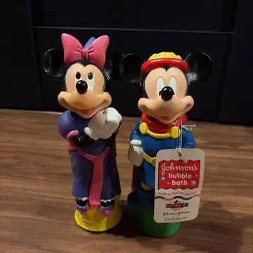 미키 미니 마우스 버블 배스 소 키 보틀 피규어