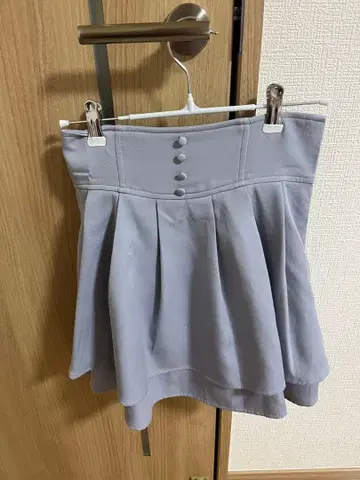 evelyn 더블 플레어 스커트 아이스 그레이