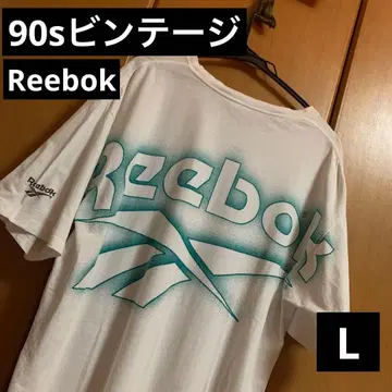90s 빈티지 Reebok 빅 백 프린트 T셔츠 L