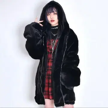 VOLCAN&APHRODITE 복슬복슬 SUPER BIG 링 퍼 블루종