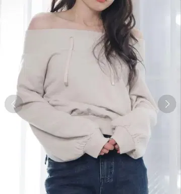 LIPSERVICE 후드티 스타일 오프숄더 상의 립서비스