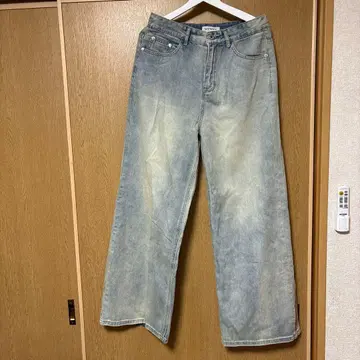 MENES 라이트 블루 와이드 팬츠 데님