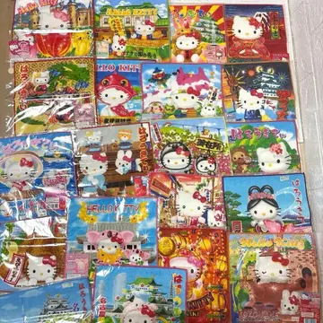 헬로키티 지역 한정 손수건 묶음 판매 헤이세이 레트로 지역 한정 키티