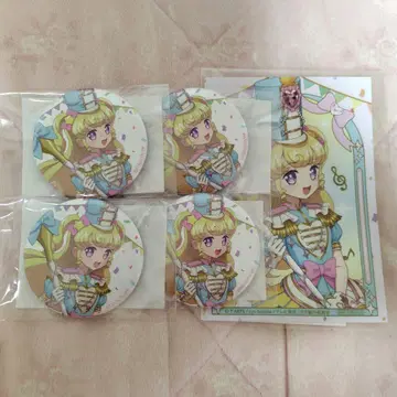 프리파라 유메카와 유이 마루쿠지 캔뱃지 4개 브로마이드