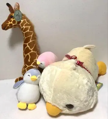 봉제 인형 묶음 판매 기린 펭귄