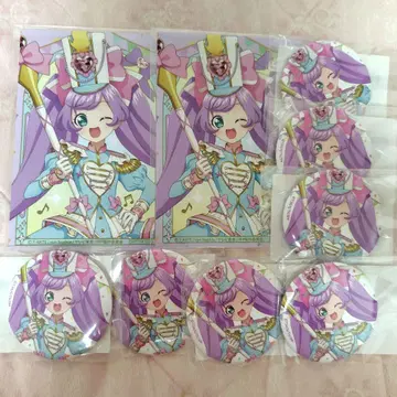 프리파라 마나카 라라 마루쿠지 캔뱃지 7개 브로마이드 2개