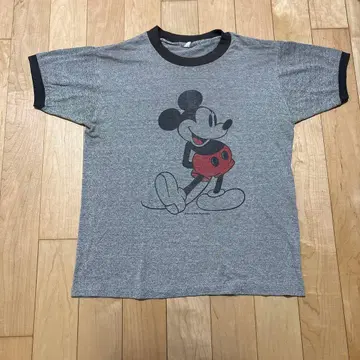 70s 80s USA 빈티지 미키마우스 링거 T셔츠