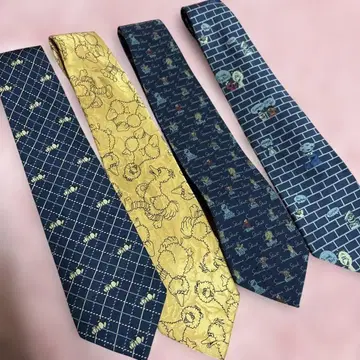 캐릭터 빈티지 넥타이 세서미 스트리트 핑구