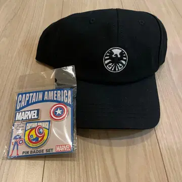 MARVEL 쉴드 블랙캡 캡틴 아메리카 핀 배지