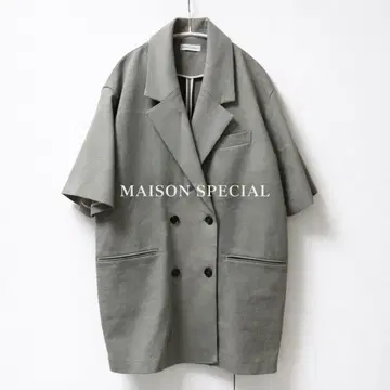 MAISON SPECIAL 린넨 하프 슬리브 오버 자켓