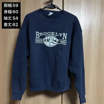 90s 빈티지 BROOKLYN 브릿지 로고 맨투맨 네이비