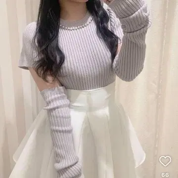 evelyn 암워머 펄 니트