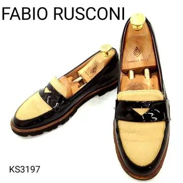 파비오 루스꼬니 새상품급 코인 로퍼 비브람 밑창 송치 에나멜