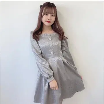 evelyn 자카드 비쥬 op 아이스 그레이